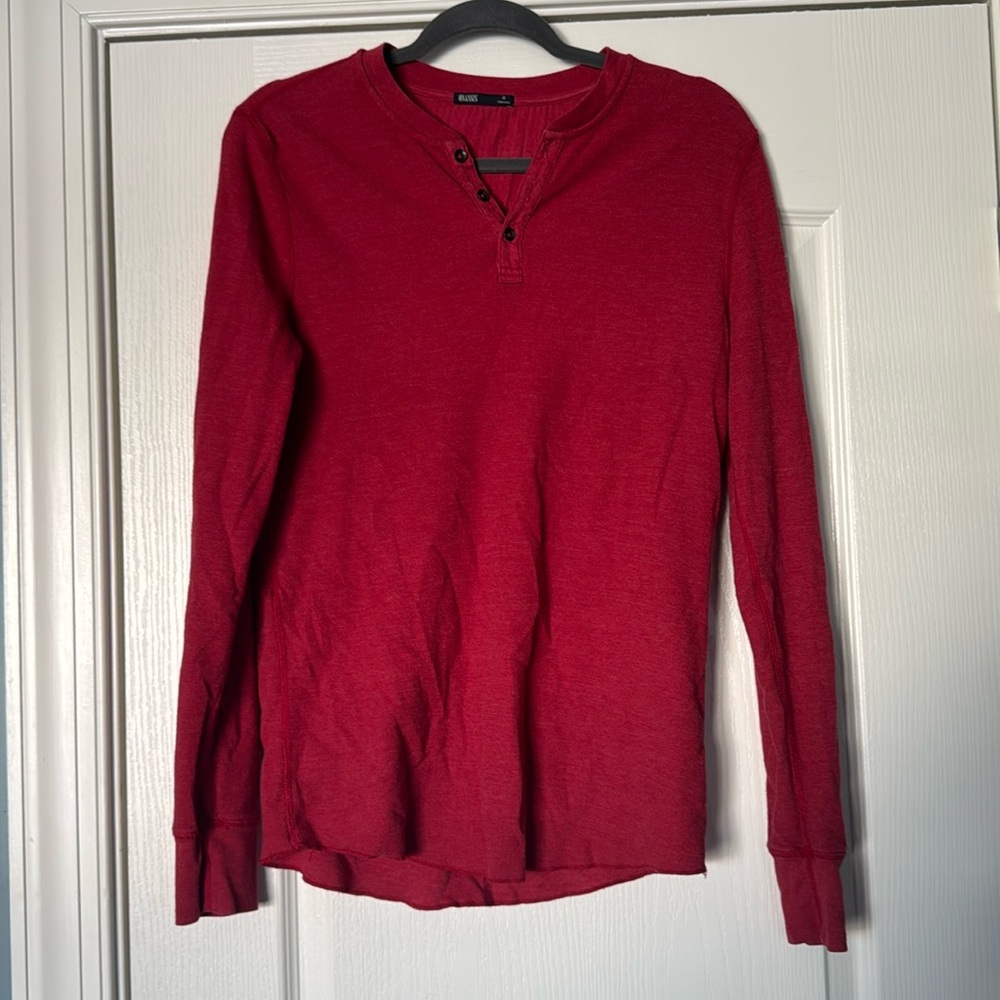 Unisex/Men’s Onassis red/scarlet thermal long sleeved shirt, Size: Medium